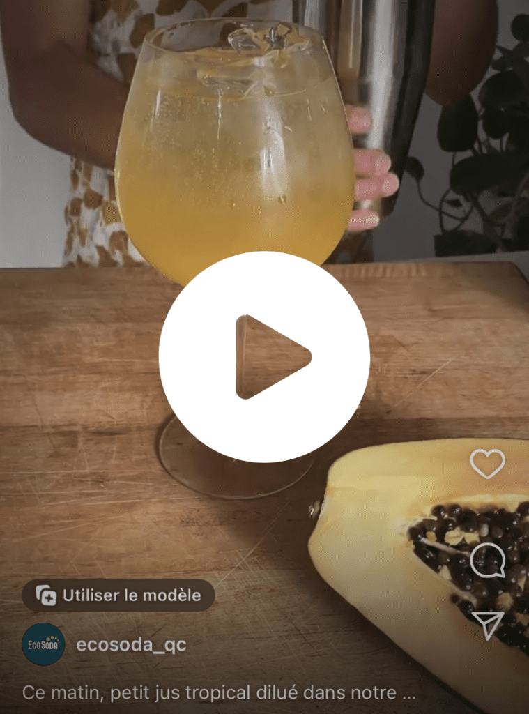 La miniature pour vidéo Instagram cocktail mangue