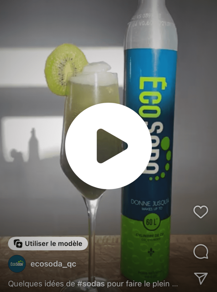 La miniature pour vidéo Instagram cocktail kiwi